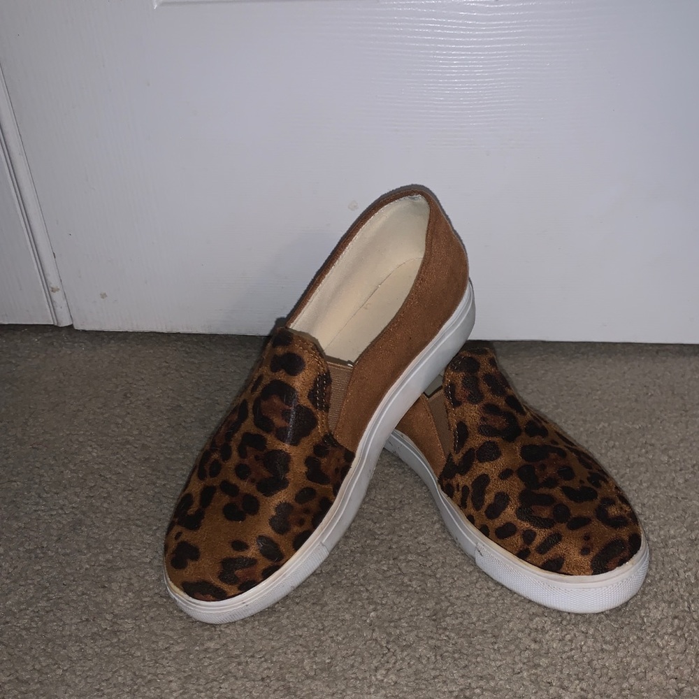 Leopard and luggage sneakers